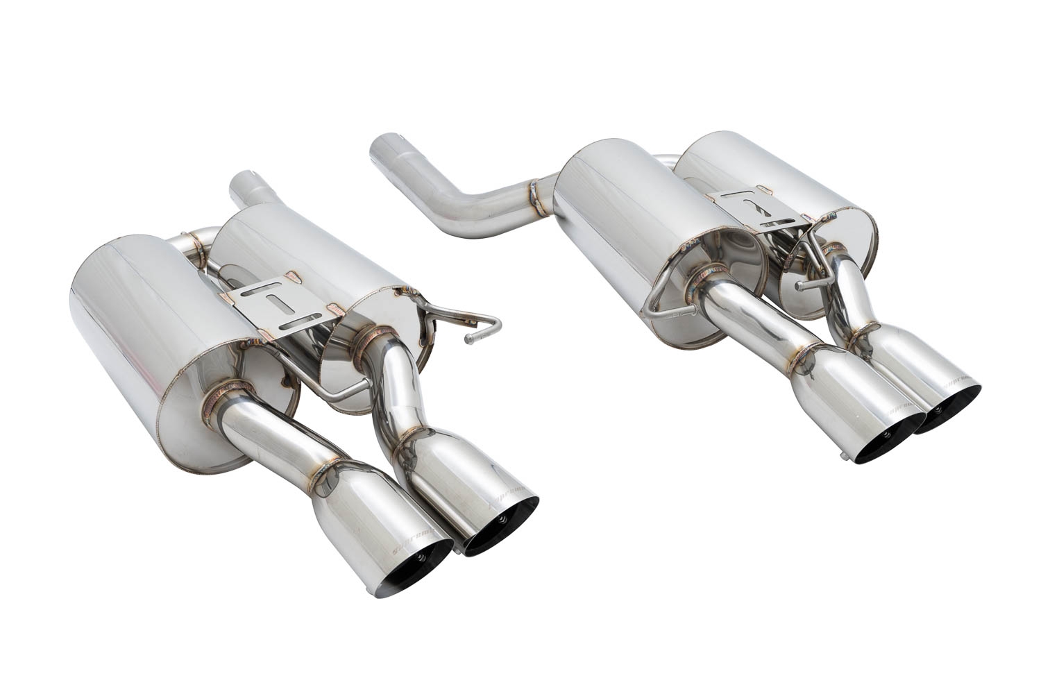 Supremo Exhaust System for BMW E60 M5 05-10 - Stainless Rolled Tips - MR-ABE-BE60M5-R-L + MIDPIPE-BE60M5