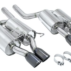Supremo Exhaust System for BMW E60 M5 05-10 - Black Chrome Rolled Tips - MR-ABE-BE60M5-BC-R+L + MIDPIPE-BE60M5