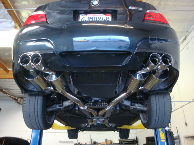Supremo Exhaust System for BMW E60 M5 05-10 - Stainless Rolled Tips - MR-ABE-BE60M5-R-L + MIDPIPE-BE60M5