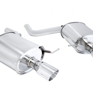 Supremo Exhaust System for BMW F10 5-Series 2011+ - Single Stainless Rolled Tip - MR-ABE-BF10-SRT-RR+RL
