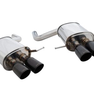 Supremo Exhaust System for BMW F10 2011+ (535i w/ M-Sport Bumper) - Black Chrome Rolled Tips - MR-ABE-BF10V2-BC-RR+RL