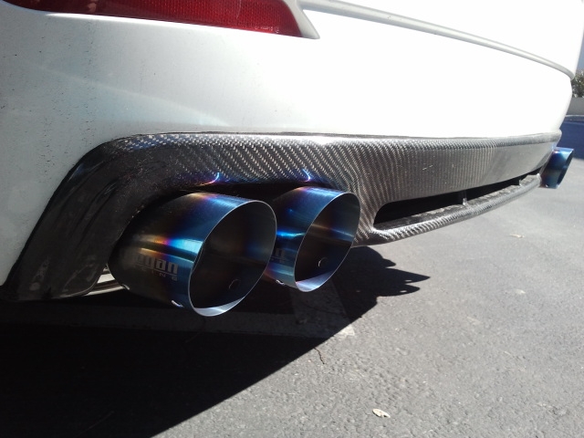 Supremo Exhaust System for BMW F10 2011+ (535i w/ M-Sport Bumper) - Blue Titanium Tips - MR-ABE-BF10V2-BT-RR+RL
