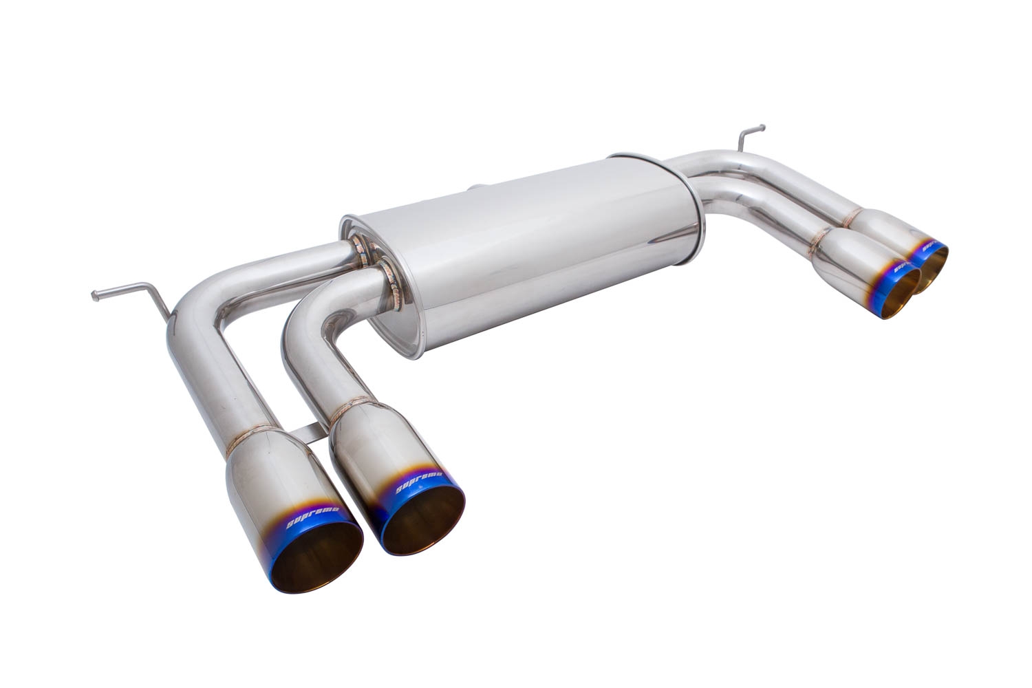 Supremo Exhaust System for BMW X5M 10-13 / X6M 10-14 (Excludes Regular X5) - Burnt Rolled Tips - MR-ABE-BX5M-VO