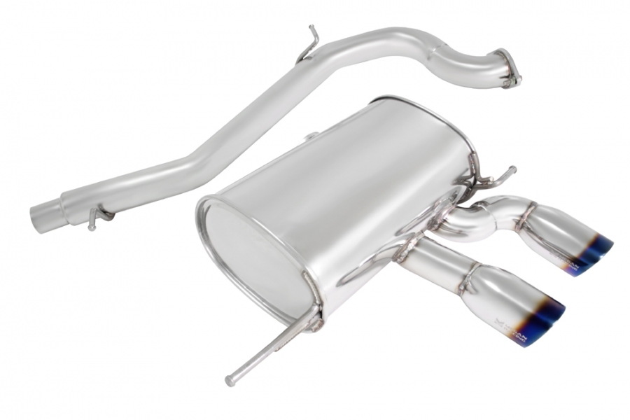 Turbo Type Exhaust System for Volkswagen Golf R 2.0 Turbo 12-13 - Burnt Rolled Tips