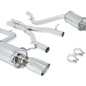 Mercedes Benz C-Class C300/C350 V6 Sedan 08-14 - Stainless Rolled Tips - OE-RS - MR-CBS-W204V6-SRT-R+M