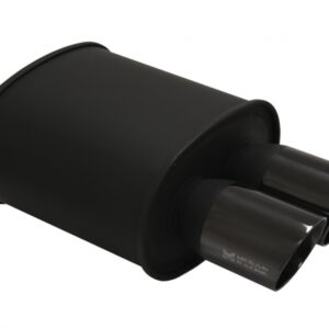 Universal Exhaust M-BC Muffler Dual Black Chrome Tips