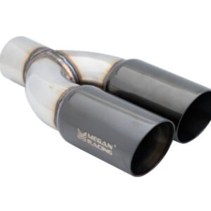 Megan Racing universal Stainless Twin Black Chrome 3" Tips (Passenger Side) (Tip only) 15x9.5x5.5, MSRP $118