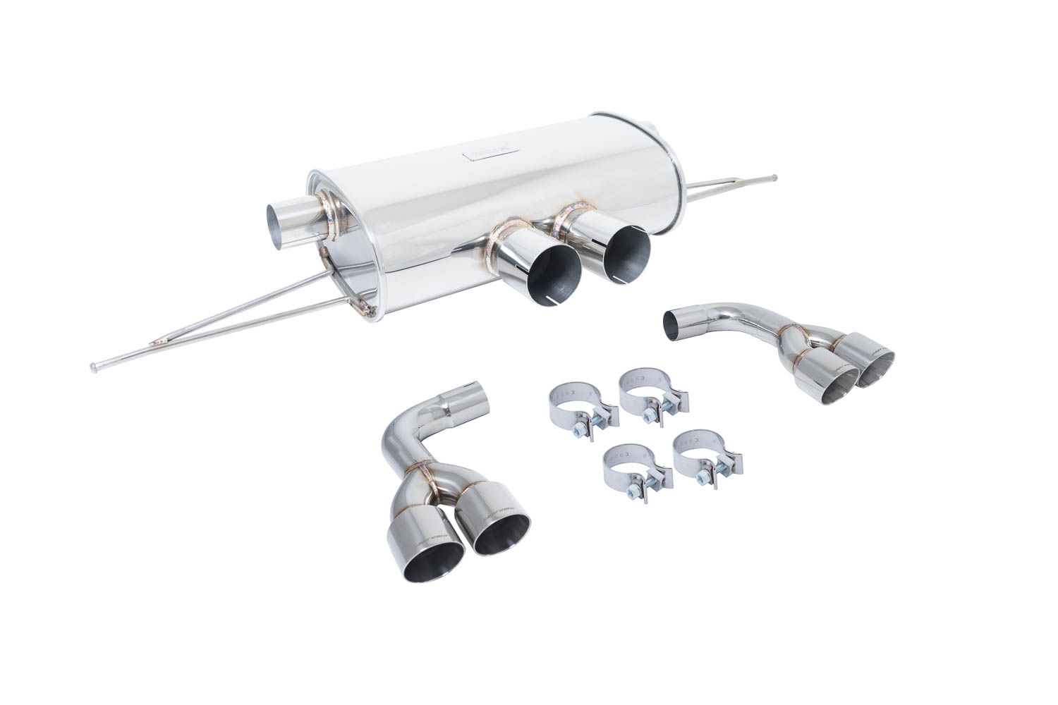 Supremo Exhaust System for BMW X5M (F85) 2015+ / X6M (F16) 2014+ (Excludes Regular X5/X6) - Stainless Rolled Tips - MR-ABE-BX5M15-0