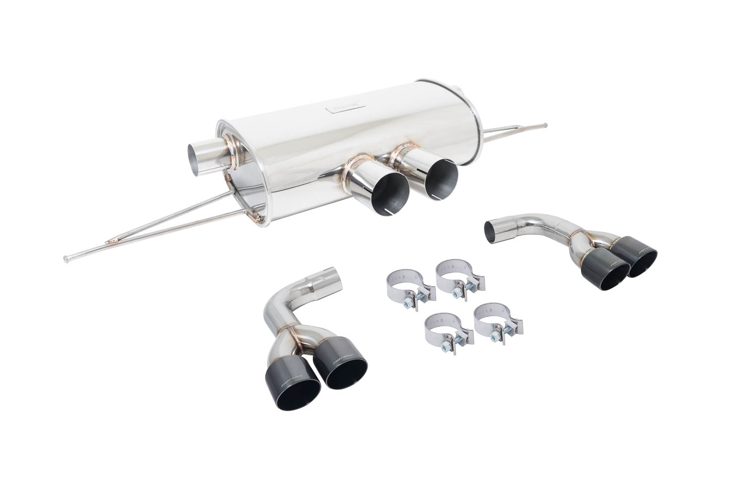 Supremo Exhaust System for BMW X5M (F85) 2015+ / X6M (F16) 2014+ (Excludes Regular X5/X6) - Black Chrome Tips - MR-ABE-BX5M15-BC