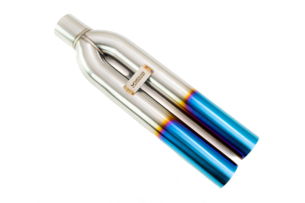 Universal 3" VIP Exhaust Tip "Blast Pipe" Style (weld-on) - Straight - Blue Tip - MR-UT-D3-BT-0