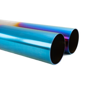 Universal 3" VIP Exhaust Tip "Blast Pipe" Style (weld-on) - Straight - Blue Tip - MR-UT-D3-BT-253884
