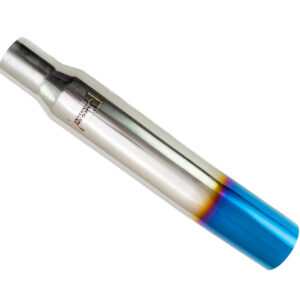 Universal 3" to 4" VIP Exhaust Tips "Blast Pipes" Style - Single - Angled - Blue Tip - MR-UT-S4-BT-V2-253890