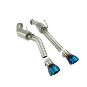 Infiniti Q50 2016+ (3.0 Twin Turbo) Exhaust System (Burnt Blue Tips) - MR-CBS-IQ14X-BT-R + MR-CBS-IQ14X-M-0