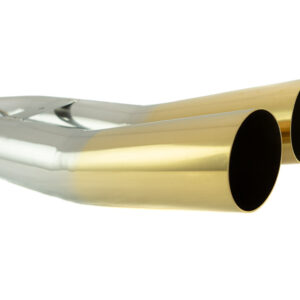 Universal 3" VIP Exhaust Tip "Blast Pipe" Style (weld-on) - Angled - Gold Tip - MR-UT-D3GD-V2-0