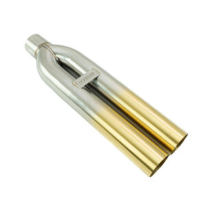 Universal 3" VIP Exhaust Tip "Blast Pipe" Style (weld-on) - Straight - Gold Tip - MR-UT-D3-GD-253910