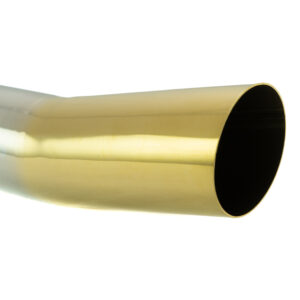 Universal 3" to 4" VIP Exhaust Tips "Blast Pipes" Style - Single - Angled - Gold Tip - MR-UT-S4GD-V2-0