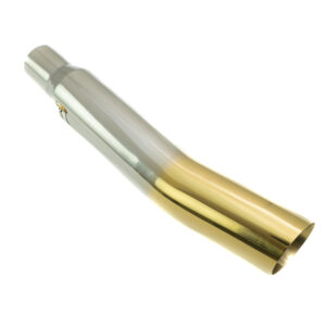 Universal 3" to 4" VIP Exhaust Tips "Blast Pipes" Style - Single - Angled - Gold Tip - MR-UT-S4GD-V2-253905
