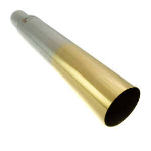 Universal 3" to 4" VIP Exhaust Tips "Blast Pipes" Style - Single - Straight - Gold Tip - MR-UT-S4GD-0