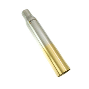 Universal 3" to 4" VIP Exhaust Tips "Blast Pipes" Style - Single - Straight - Gold Tip - MR-UT-S4GD-253907