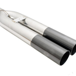 Universal Dual 3" VIP Exhaust Tip "Blast Pipe" Style (weld-on) - Straight Cut - Black Chrome Tip - MR-UT-D3-BC-0