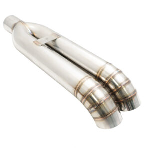 Universal Dual 3" VIP Exhaust Tip "Blast Pipe" Style (weld-on) - Turn Down - Stainless Tips - LW-UT-FD-D3-0