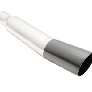 Universal 3" to 4" VIP Exhaust Tips "Blast Pipes" Style - Single - Angled - Black Chrome Tip - MR-UT-S4-BC-V2-0