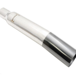 Universal 3" to 4" VIP Exhaust Tips "Blast Pipes" Style - Single - Angled - Black Chrome Tip - MR-UT-S4-BC-V2-254696