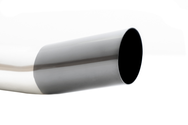 Universal 3" to 4" VIP Exhaust Tips "Blast Pipes" Style - Single - Angled - Black Chrome Tip - MR-UT-S4-BC-V2-254697