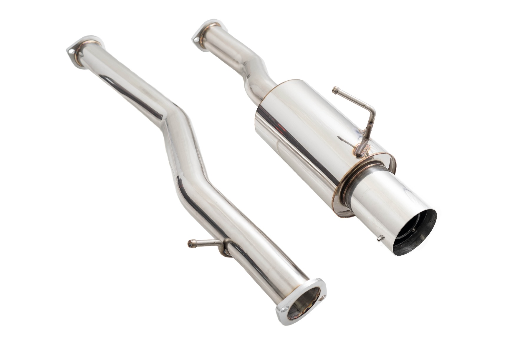 Infiniti G37 08-13 / Q60 14-15 (Coupe, RWD) Single Exit Exhaust System - Stainless Tip - MR-CBS-N7Z-DS + MR-XT-1610-0