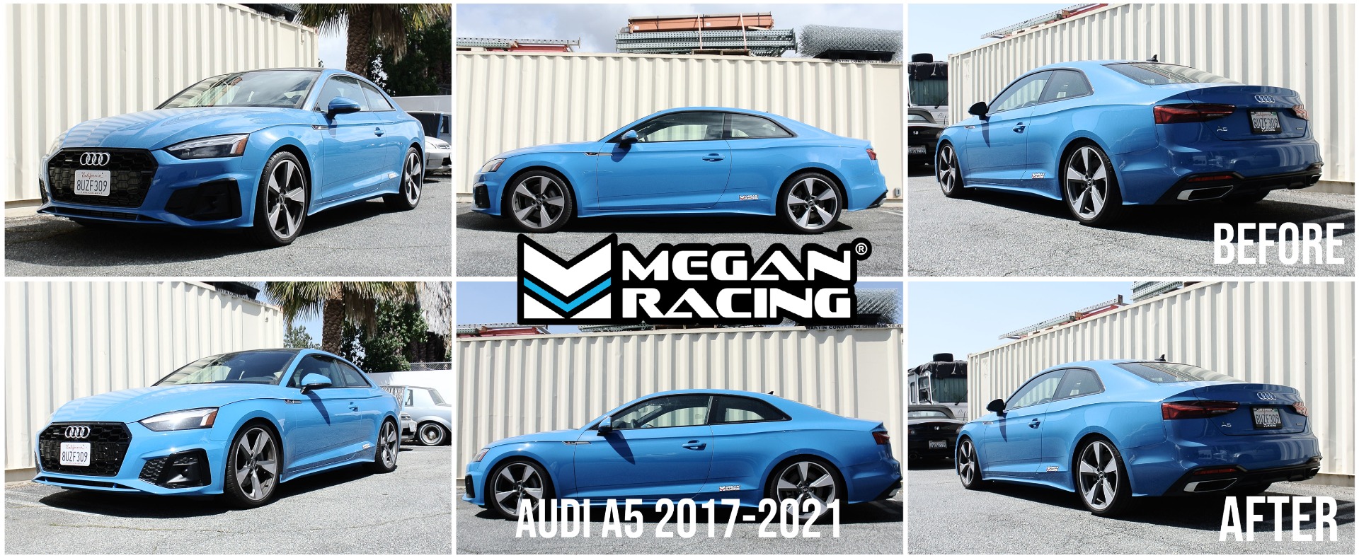 Audi A4/A5 17+ Euro Series Coilover Kit (Active Suspension, 53mm diameter front strut) - MR-CDK-AA517AS-53-EU-255623