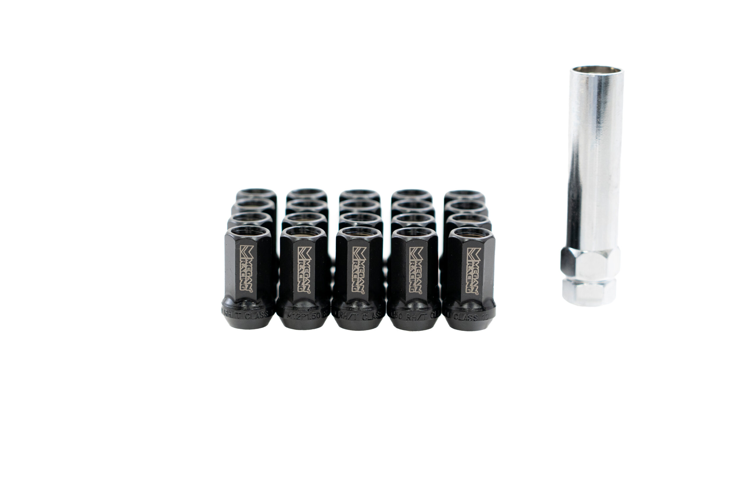 7side St様 7-Sided Heptagon Open-Ended Lug Nuts (Black, M12x1.5) – MRS