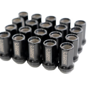 7-Sided Heptagon Open-Ended Lug Nuts (Black, M12x1.25) - MRS-LN-7M12125-O-B-255845